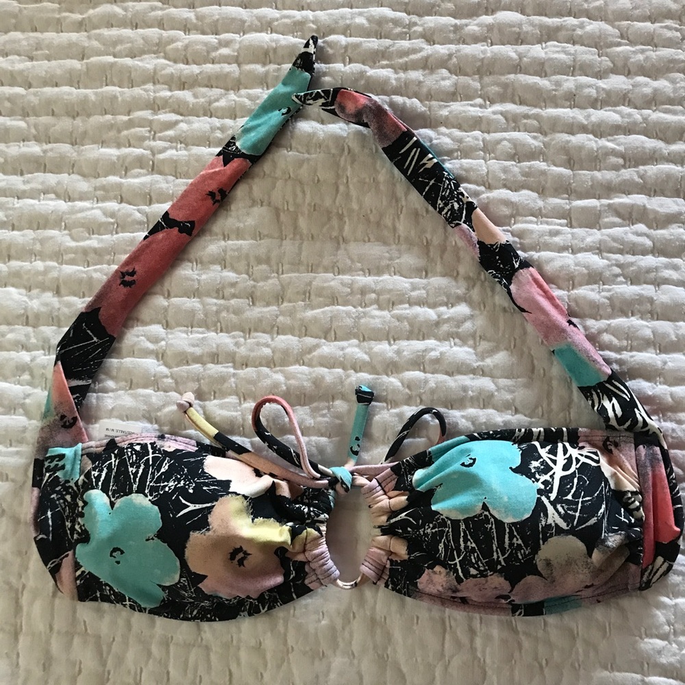 Billabong bandeau bathing suit top.
